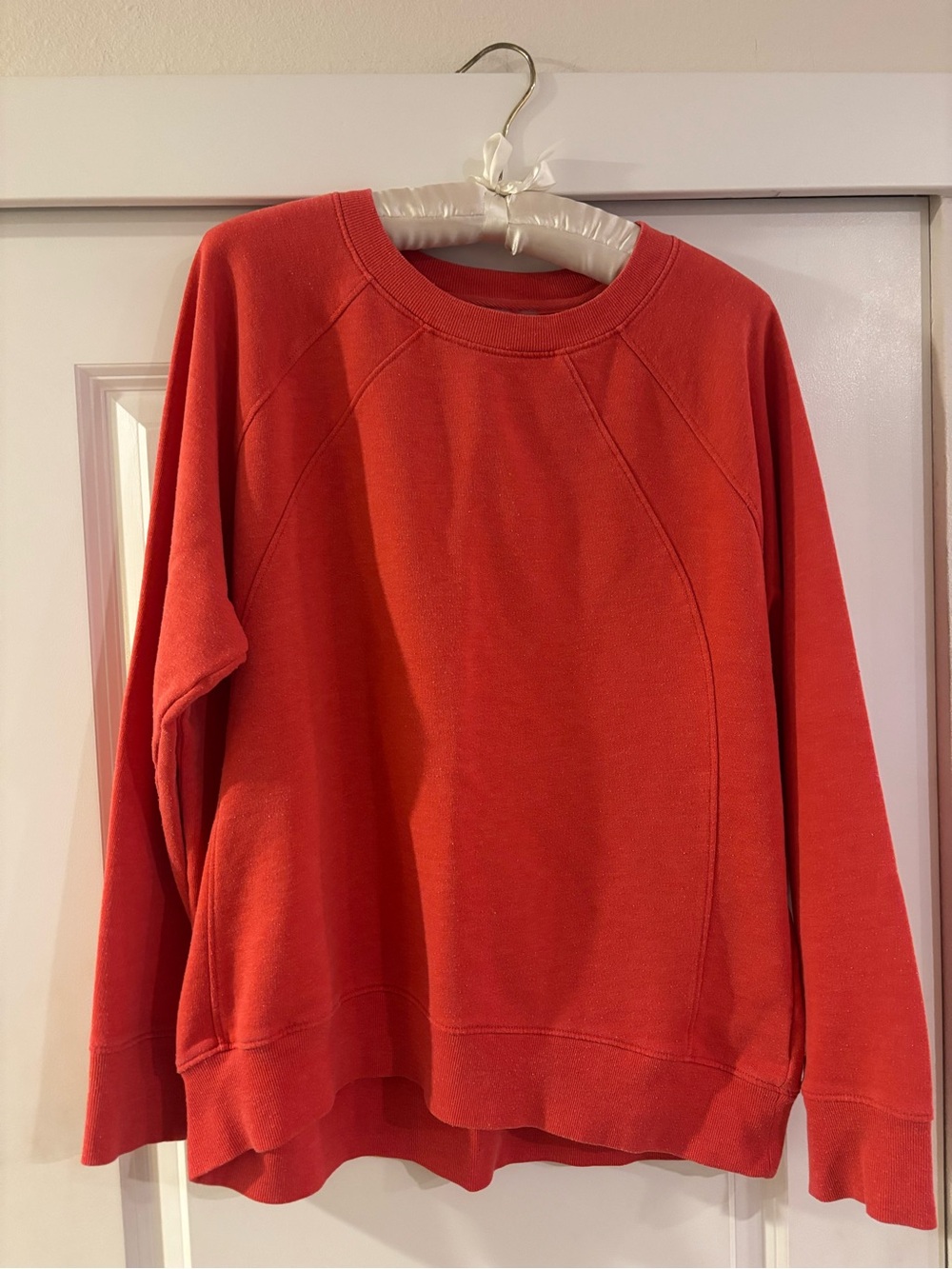 Zella Coral Red Crewneck Sweatshirt